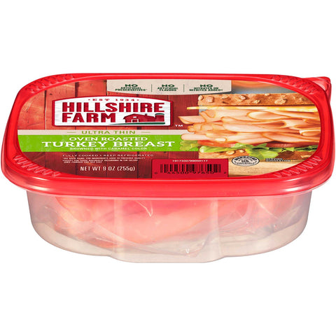 Hillshire Farm Lunchmeat Ultra Thin Oven Roasted Turkey Breast, 9 Ounce -- 9 per case.