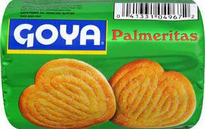 Goya Palmeritas Cookies - 8 count per pack -- 4 packs per case