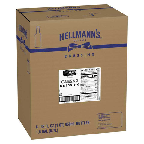 Hellmann's Classics Caesar Salad Dressing Salad Bar Bottle, 32 Ounce -- 6 Per Case