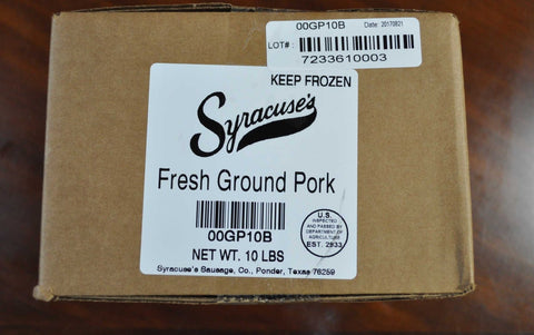 Syracuse Ground Pork, 10 Pound