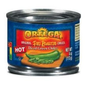 Ortega Diced Green Hot Chile, 4 Ounce -- 24 per case.