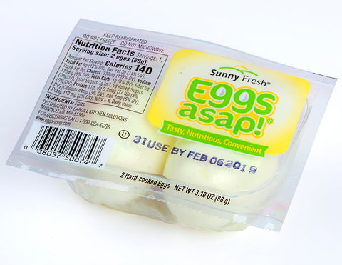 Sunny Fresh™ EGG ASAP! ® HARD COOKED PEELED REFRIGERATED IW