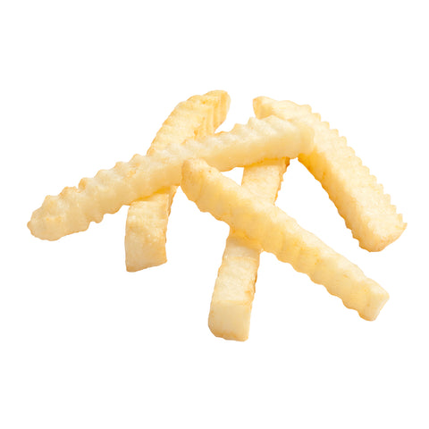 Simplot Blue Ribbon 3/8 inch Crinkle Cut Potato Fries, 6 Pound -- 6 per case.