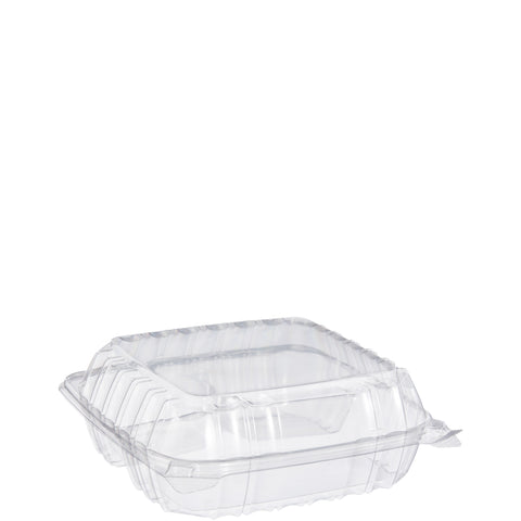 Container Ops Clear Hinged Lid Medium 3-compartment 8x25x8.25x3