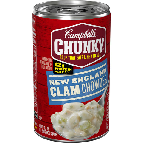 CHUNKY New England Clam Chowder - 18.8 oz. easy open can, 12 per case