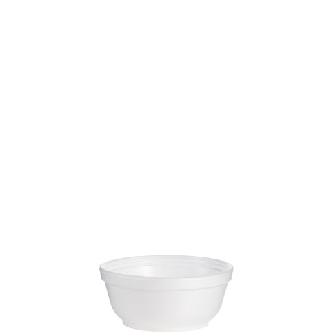 Bowl Foam White Squat 8 Oz